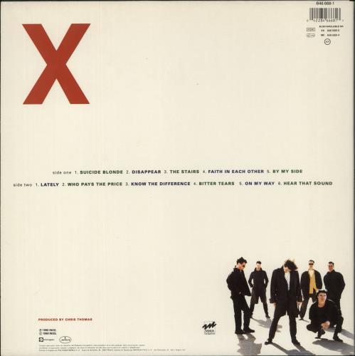 Inxs X vinyl LP album (LP record) Spanish INXLPX553897