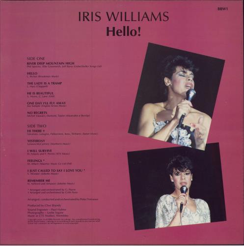 Iris Williams Hello! vinyl LP album (LP record) UK IRWLPHE783195