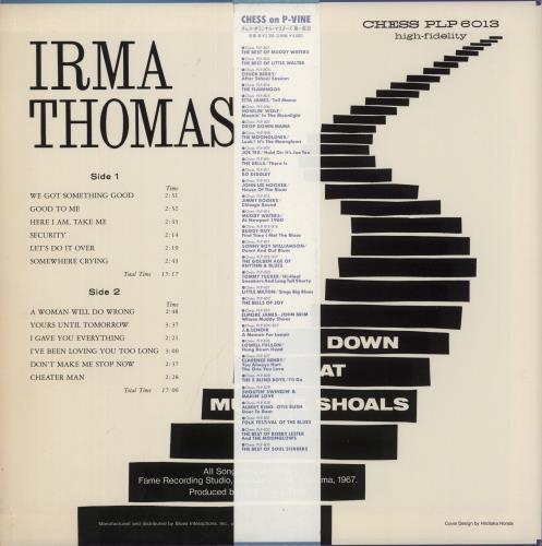 Irma Thomas Down At Muscle Shoals - VG vinyl LP album (LP record) Japanese IBOLPDO890963