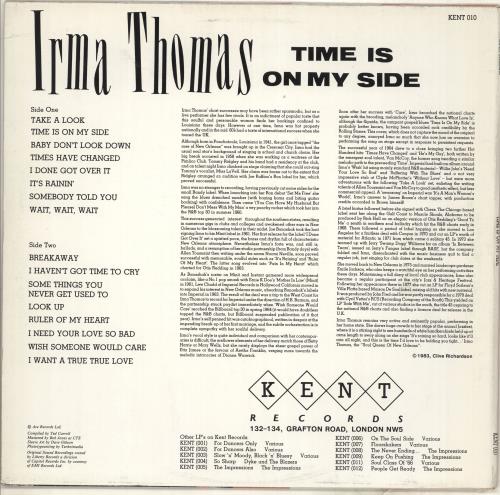 Irma Thomas Time Is On My Side vinyl LP album (LP record) UK IBOLPTI714158