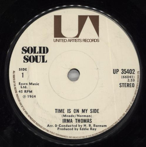 Irma Thomas Time Is On My Side 7" vinyl single (7 inch record / 45) UK IBO07TI821440