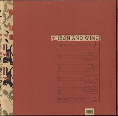Iron & Wine Archive Series Volume No. 1 2-LP vinyl record set (Double LP Album) US IWI2LAR858654
