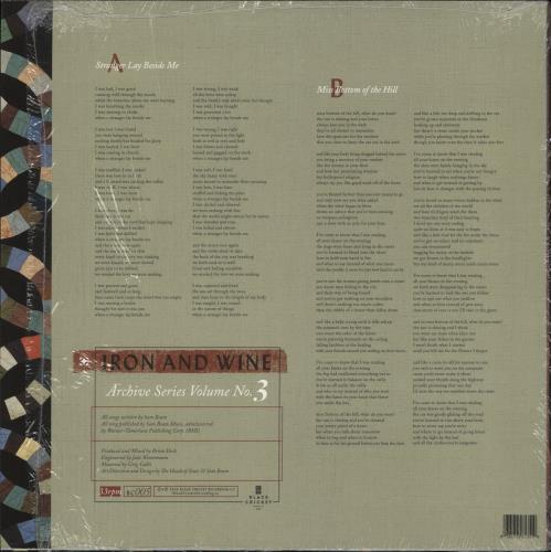 Iron & Wine Archive Series Volume No. 3 - Blue Vinyl - RSD17 12" vinyl single (12 inch record / Maxi-single) UK IWI12AR881770