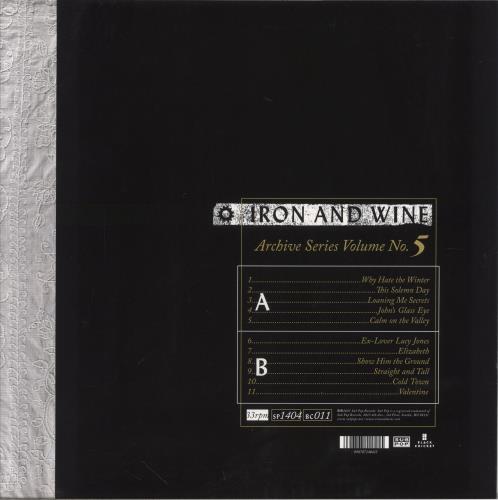 Iron & Wine Archive Series Volume No. 5 - Yellow Swirl Vinyl vinyl LP album (LP record) US IWILPAR858598