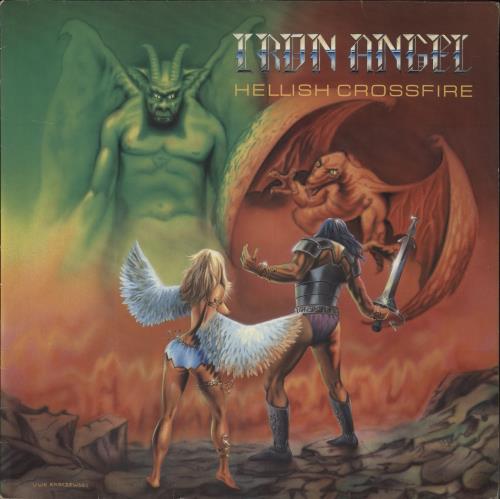 Iron Angel Hellish Crossfire vinyl LP album (LP record) German IR8LPHE836367