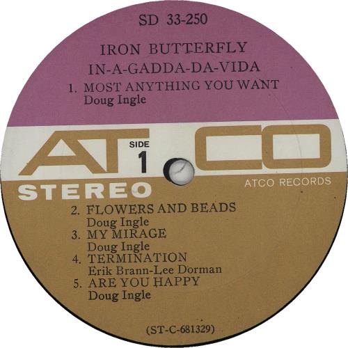 Iron Butterfly In-A-Gadda-Da-Vida - UK p/s vinyl LP album (LP record) US IRBLPIN659375