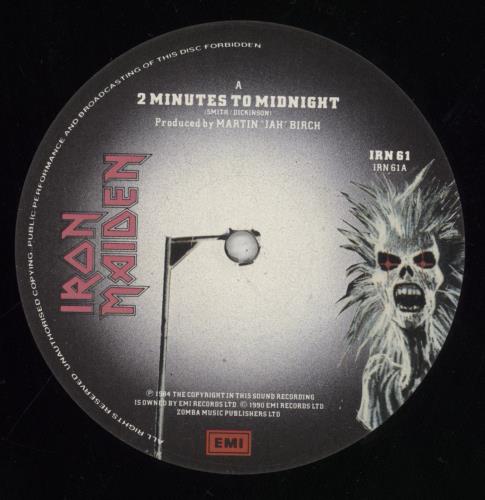 Iron Maiden 2 Minutes To Midnight / Aces High - EX 12" vinyl single (12 inch record / Maxi-single) UK IRO12MI856309