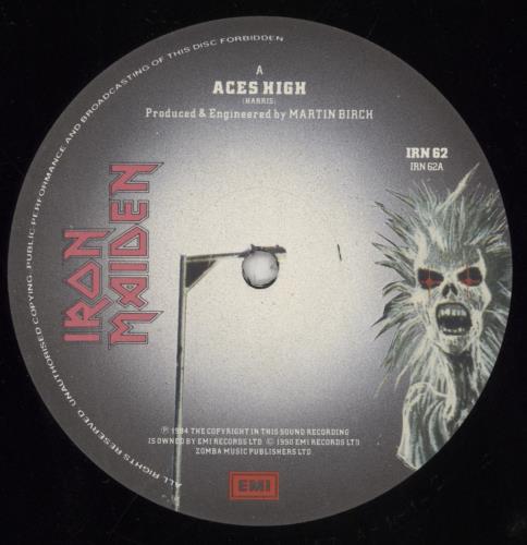Iron Maiden 2 Minutes To Midnight / Aces High 12" vinyl single (12 inch record / Maxi-single) UK IRO12MI856198