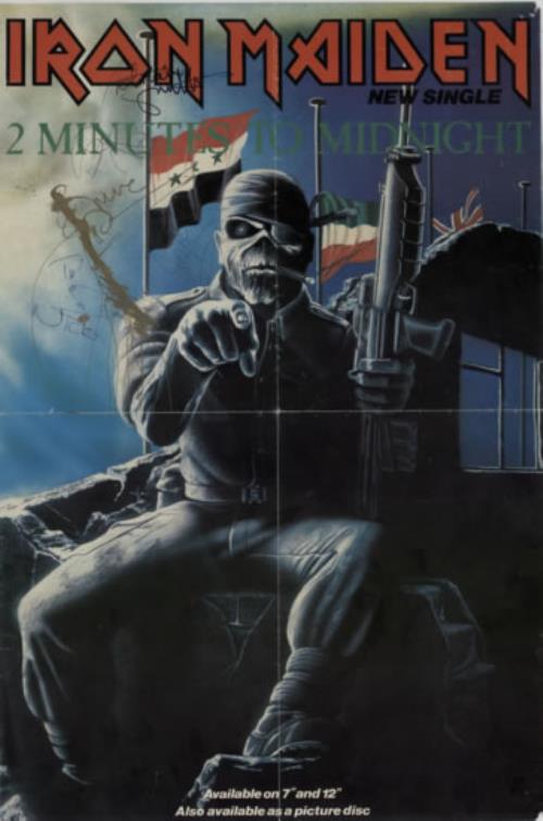Iron Maiden 2 Minutes To Midnight - Autographed poster UK IROPOMI598253