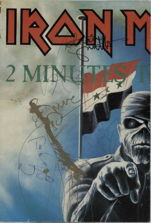 Iron Maiden 2 Minutes To Midnight - Autographed poster UK IROPOMI598253