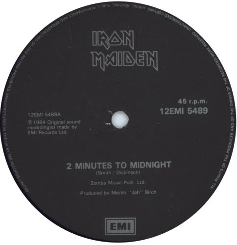 Iron Maiden 2 Minutes To Midnight - VG 12" vinyl single (12 inch record / Maxi-single) UK IRO12MI865703