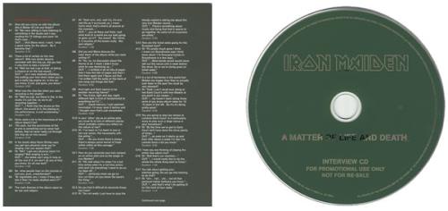 Iron Maiden A Matter Of Life And Death - Interview CD album (CDLP) UK IROCDAM432434