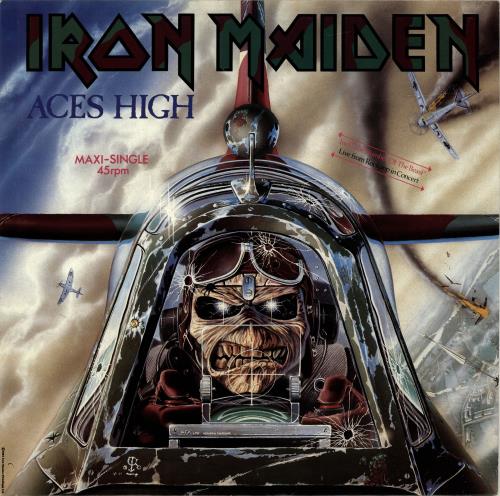 Iron Maiden Aces High - EX 12" vinyl single (12 inch record / Maxi-single) German IRO12AC404704