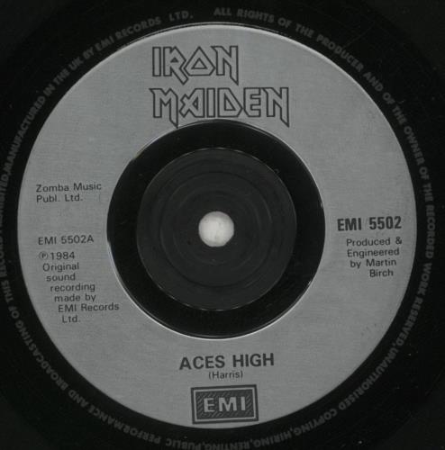 Iron Maiden Aces High - Inj 7" vinyl single (7 inch record / 45) UK IRO07AC568359