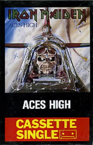 Iron Maiden Aces High cassette single UK IROCSAC19572