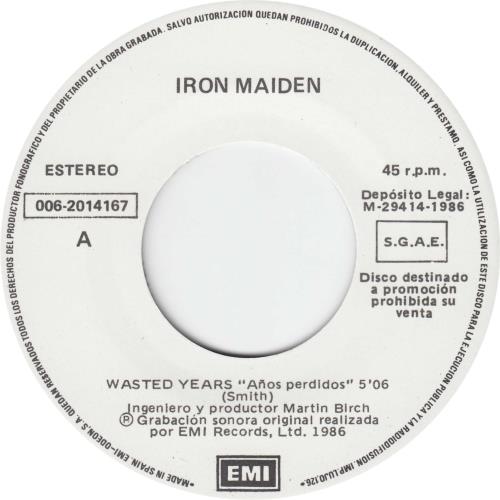 Iron Maiden Anos Perdidos 7" vinyl single (7 inch record / 45) Spanish IRO07AN667161