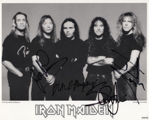 Iron Maiden Autographed Photographic Print photograph UK IROPHAU358646
