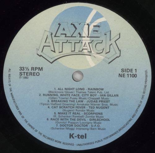 Iron Maiden Axe Attack - 1st vinyl LP album (LP record) UK IROLPAX314017