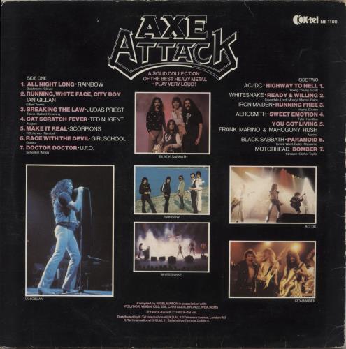 Iron Maiden Axe Attack - 1st vinyl LP album (LP record) UK IROLPAX314017