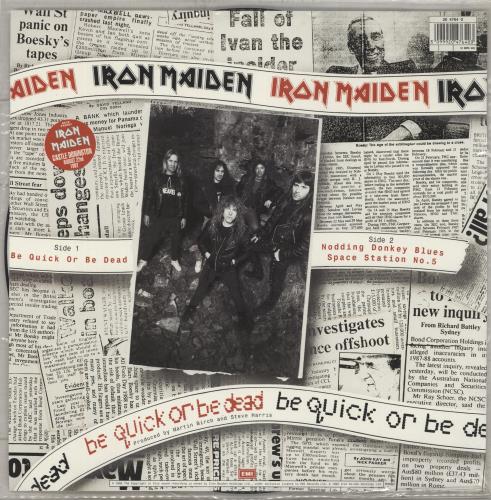 Iron Maiden Be Quick Or Be Dead + Back Insert 12" vinyl picture disc (12 inch picture record) UK IRO2PBE04847