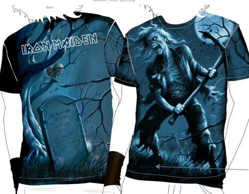 Iron Maiden Benjamin Breeg All-Over Print T-Shirt - XL t-shirt UK IROTSBE407917