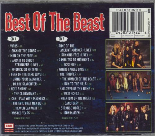 Iron Maiden Best Of The Beast 2 CD album set (Double CD) Dutch IRO2CBE794623