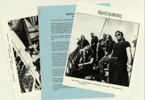 Iron Maiden Biography media press pack US IROPPBI167271