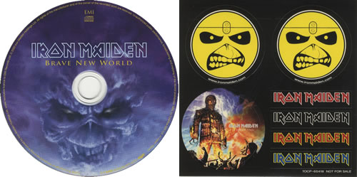 Iron Maiden Brave New World + Stickers CD album (CDLP) Japanese IROCDBR427036