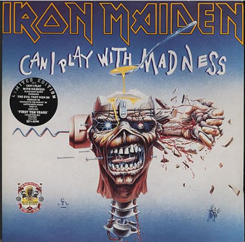 Iron Maiden Can I Play With Madness / The Evil That Men Do 12" vinyl single (12 inch record / Maxi-single) UK IRO12CA00749