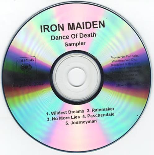 Iron Maiden Dance Of Death Sampler CD-R acetate US IROCRDA356566