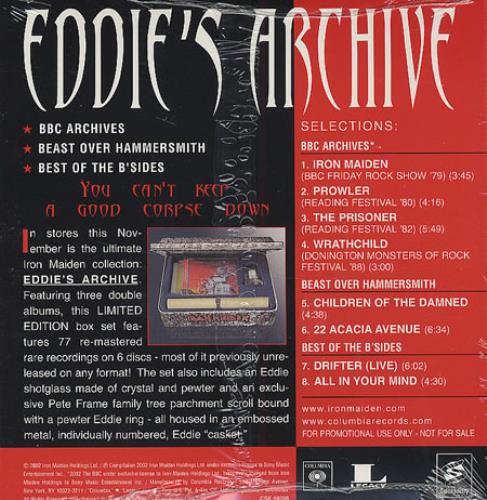 Iron Maiden Eddie's Archive Sampler CD album (CDLP) US IROCDED229745
