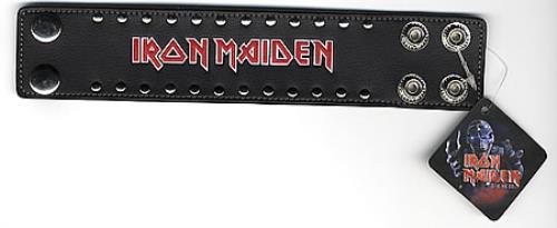 Iron Maiden Embossed Logo Wristband memorabilia UK IROMMEM350202