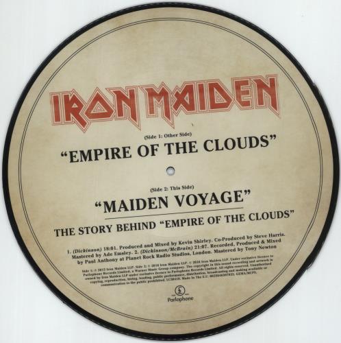Iron Maiden Empire Of The Clouds - RSD 16 12" vinyl picture disc (12 inch picture record) UK IRO2PEM660069