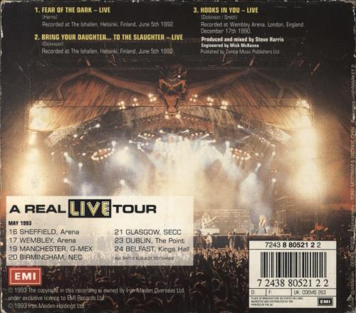 Iron Maiden Fear Of The Dark - EX CD single (CD5 / 5") UK IROC5FE794615