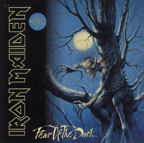 Iron Maiden Fear Of The Dark - Stickered - EX 2-LP vinyl record set (Double LP Album) UK IRO2LFE281057