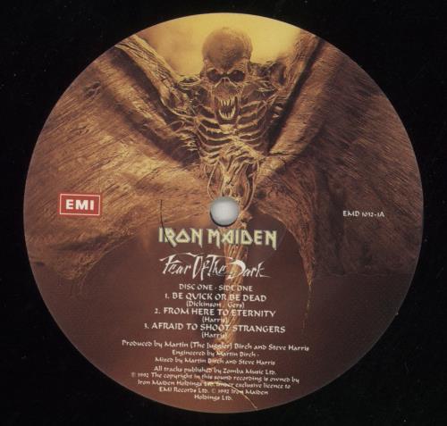 Iron Maiden Fear Of The Dark - Stickered - EX 2-LP vinyl record set (Double LP Album) UK IRO2LFE281057