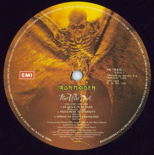 Iron Maiden Fear Of The Dark 2-LP vinyl record set (Double LP Album) Spanish IRO2LFE807231