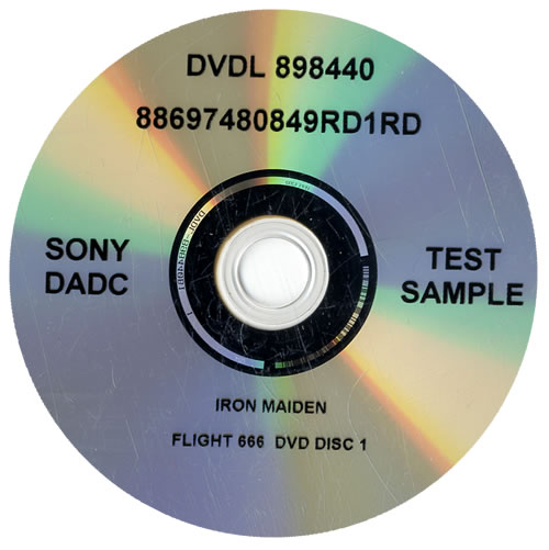 Iron Maiden Flight 666: The Film - Test Sample promo DVD-R US IRODRFL548253