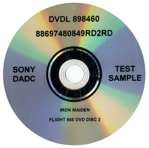 Iron Maiden Flight 666: The Film - Test Sample promo DVD-R US IRODRFL548253