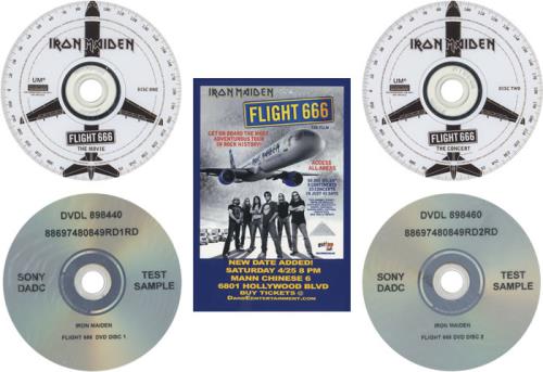 Iron Maiden Flight 666: The Film promo DVD-R US IRODRFL472956