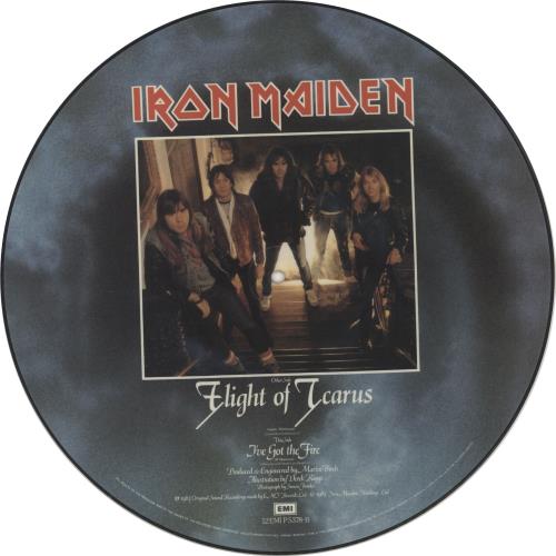 Iron Maiden Flight Of Icarus - EX 12" vinyl picture disc (12 inch picture record) UK IRO2PFL00375