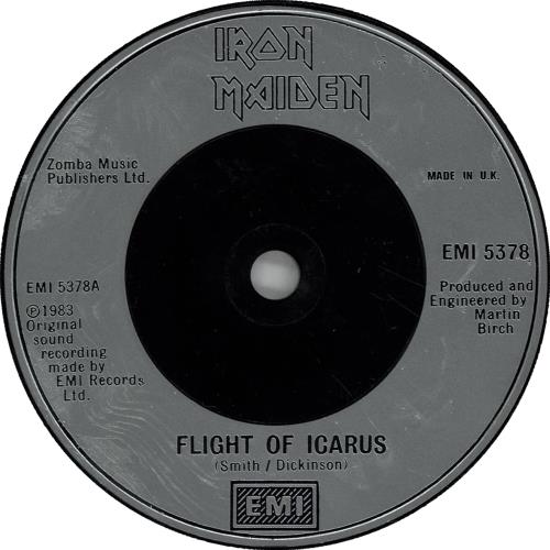 Iron Maiden Flight Of Icarus - Injection label 7" vinyl single (7 inch record / 45) UK IRO07FL654782