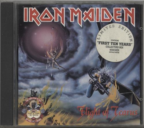 Iron Maiden Flight Of Icarus - Stickered + Voucher CD single (CD5 / 5") UK IROC5FL869640