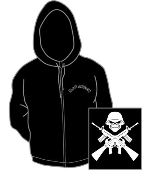 Iron Maiden Gun Zip-Up Hooded Sweatshirt - Medium clothing UK IROMCGU400629