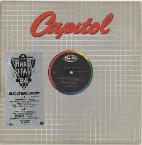 Iron Maiden Hard Attack Sampler vinyl LP album (LP record) US IROLPHA691099