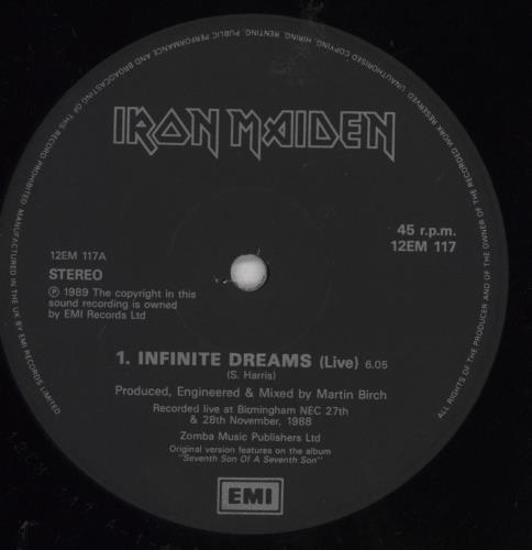 Iron Maiden Infinite Dreams 12" vinyl single (12 inch record / Maxi-single) UK IRO12IN114480