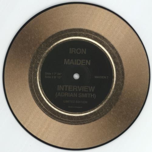 Iron Maiden Interview - Gold Vinyl 7" vinyl single (7 inch record / 45) UK IRO07IN869849