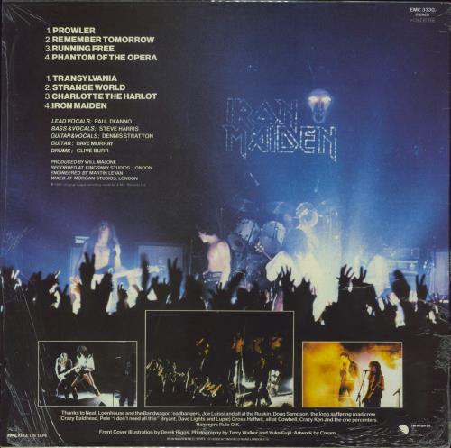 Iron Maiden Iron Maiden - HMV Stickered Shrinkwrap vinyl LP album (LP record) UK IROLPIR829764