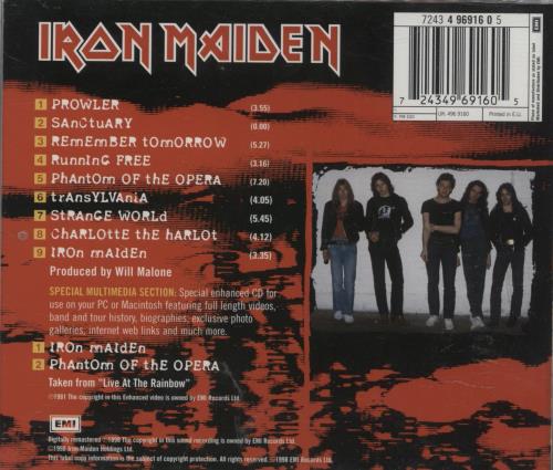 Iron Maiden Iron Maiden CD album (CDLP) UK IROCDIR595799