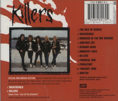 Iron Maiden Killers CD album (CDLP) UK IROCDKI595801